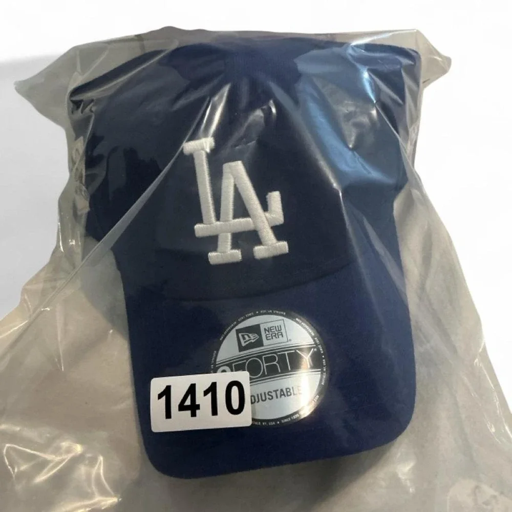 New Era 9FORTY LA Dodgers Hat Mens OSFA Blue 2017 World Series Patch